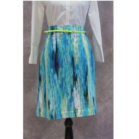 Worthington Dresses & Skirts - Worthington Petite Blue Lime Pencil Skirt 16P